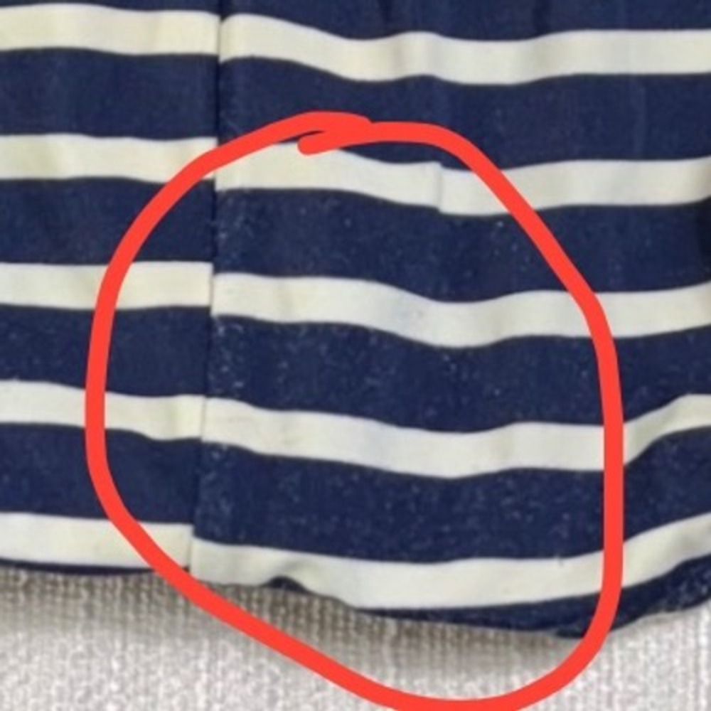 Lands End Womens Navy Blue White Striped One Piece Swimsuit Size 14 Nautical - Picture 3 of 11
